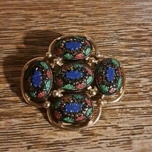 Sarah Coventry Goldtone Mosaic Pin